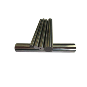 Sintered tungsten cemented carbide round rod with double straight hole